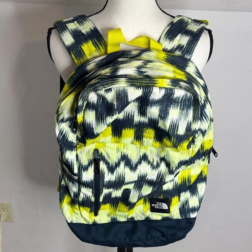The North Face Black Yellow Patterned Backpack TOT8551F